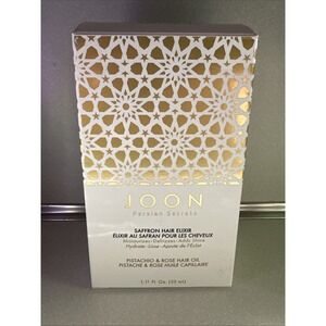 JOON SAFFRON HAIR ELIXIR Pistachio & Rose Hair Oil Moisturizer Detangles New